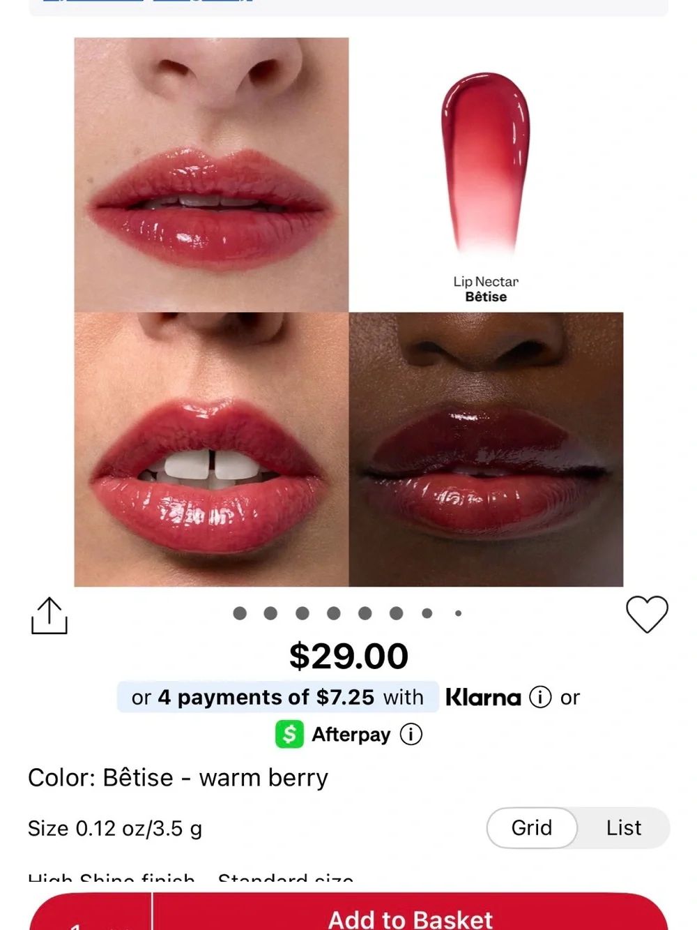 VIOLETTE_FR Lip Nectar Hydrating Gloss — Deep Berry Red